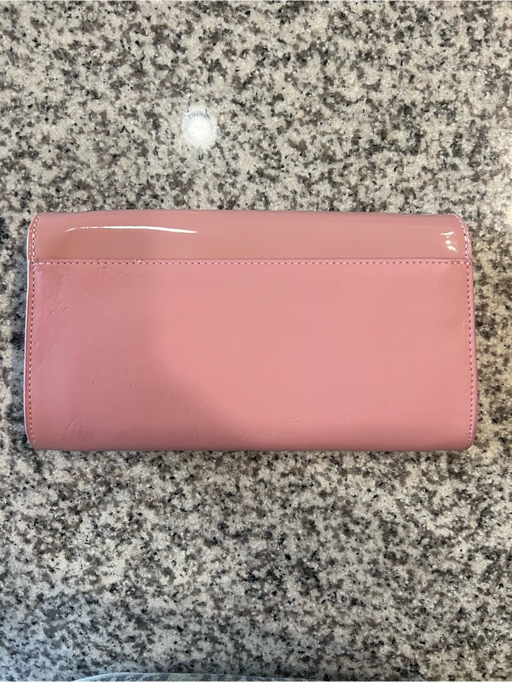 White House Black Market Pink Faux Patent Leather Clutch NEW - Picture 3 of 9